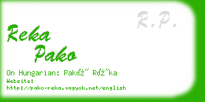 reka pako business card